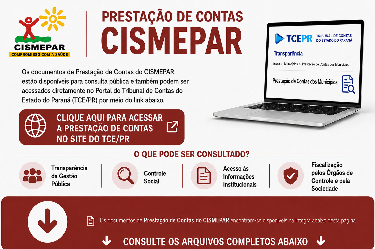Prestação de Contas do CISMEPAR